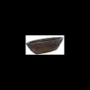 tarvisium vaso ovale basso wood 77cm grigio