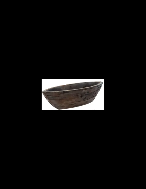tarvisium vaso ovale basso wood 78cm grigio