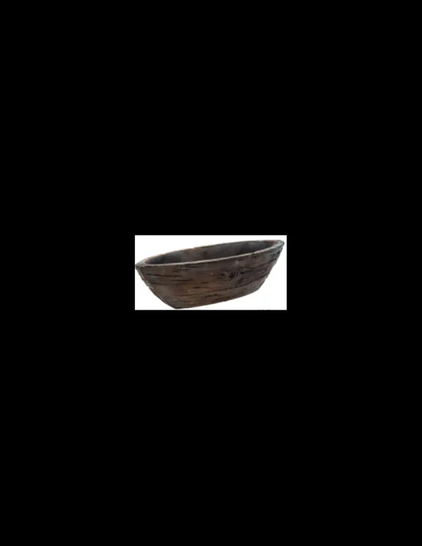 tarvisium vaso ovale basso wood 37cm grigio