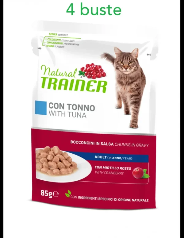 trainer natural cat adult flow pack tonno 85grx4