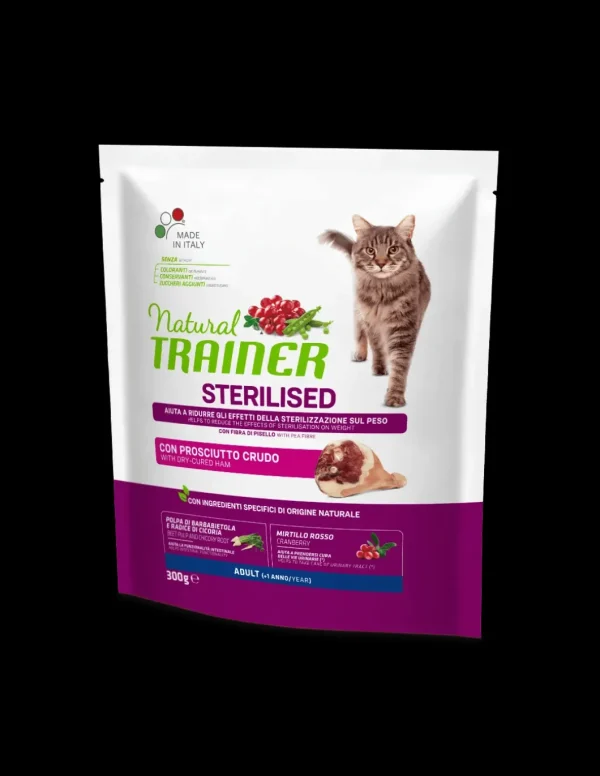 trainer natural cat 300gr adult sterilised prosciutto crudo
