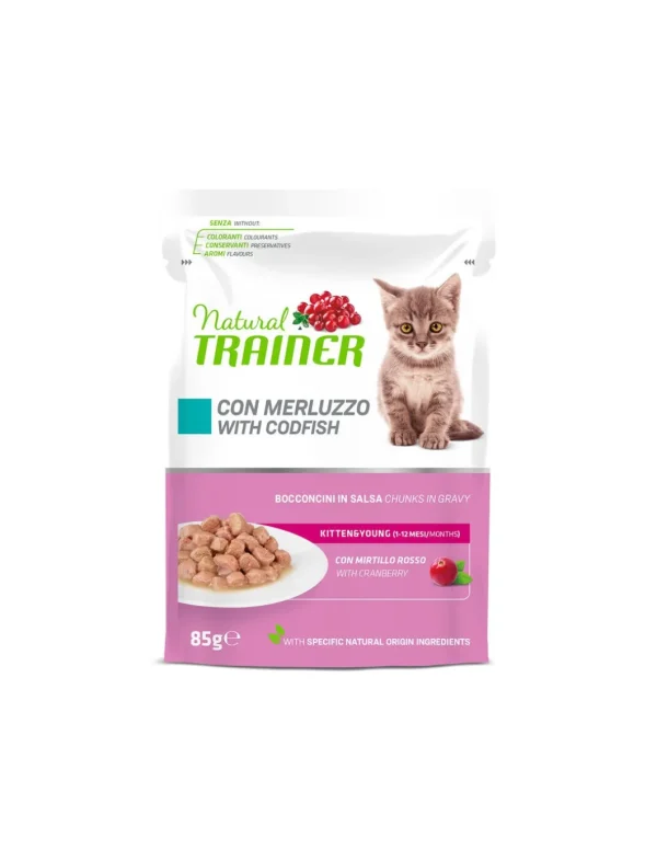 TRAINER NATURAL CAT 85GR BUSTA KITTEN MERLUZZO