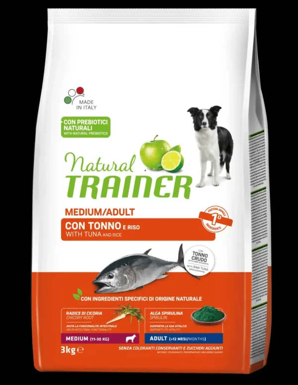 trainer natural dog 3kg medium ad tonno riso