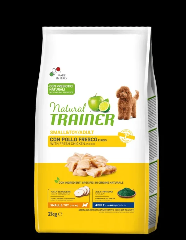 trainer natural dog 2kg small&toy ad pollo riso