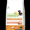 trainer natural sensitive dog 7kg adult small&toy salmone e cereali
