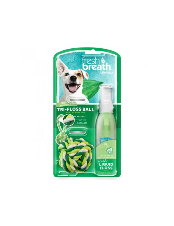 tropiclean fresh breath liquid floss+triflossball small r.001268
