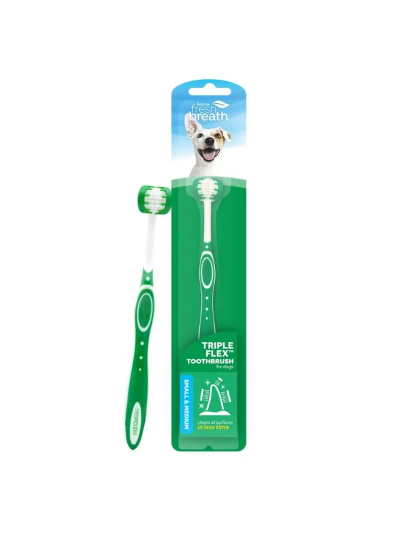 tropiclean fresh breath spazzolino triple flex small 002173