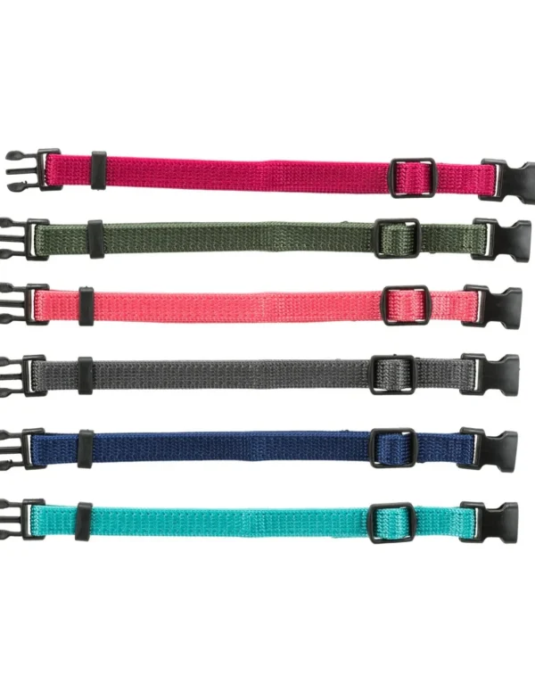 tx15552 collare dog per cuccioli s-m 17-25cm 10mm set 6 pezzi ro/az/ gr/be/ar/ma
