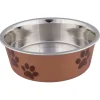 tx25241 dog ciotola in acciaio c/zampe c/antiscivolo 12cm 0,25l