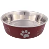 tx25244 dog ciotola in acciaio c/zampe c/antiscivolo 21cm 1,4l