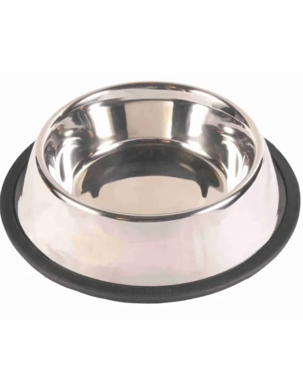 tx24852 dog ciotola in acciaio c/antiscivolo 16cm 0,7lt off zg