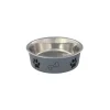tx25242 dog ciotola in acciaio c/zampe c/antiscivolo 14cm 0,4l
