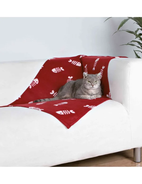 tx37193 dog coperta beany bordeaux in pile 100x70cm