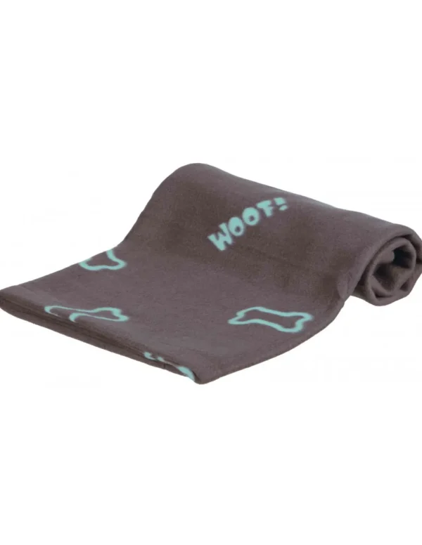 tx37195 dog coperta beany grigio in pile 100x70cm