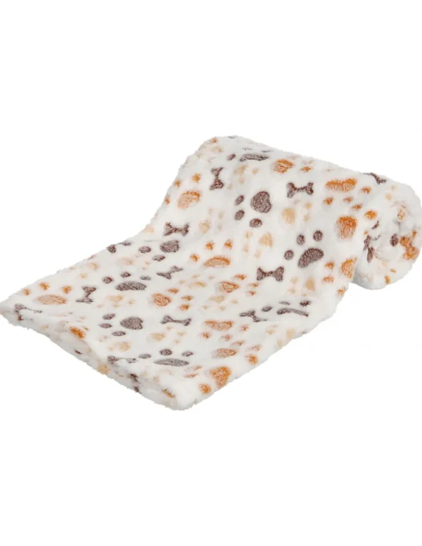 tx37178 dog coperta lingo 100x75cm bianco/beige