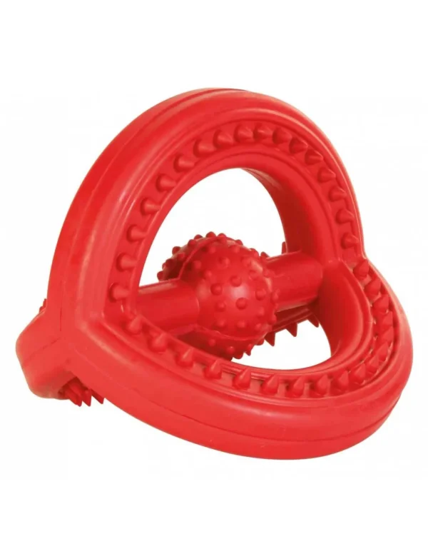 tx3317 dog gioco anello in gomma piena d14cm