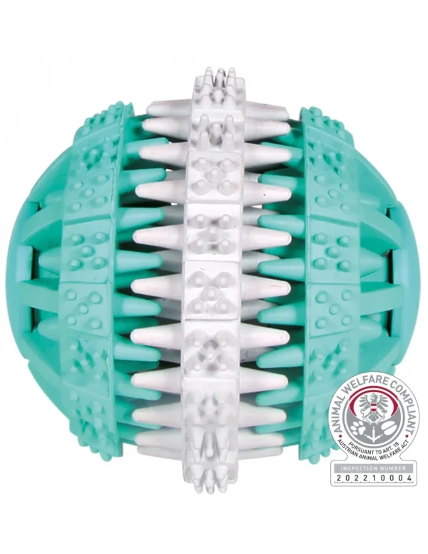 tx32941 dog gioco denta fun palla in gomma menta 6cm