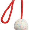 tx3308 dog gioco palla in gomma con corda diam.7x30cm