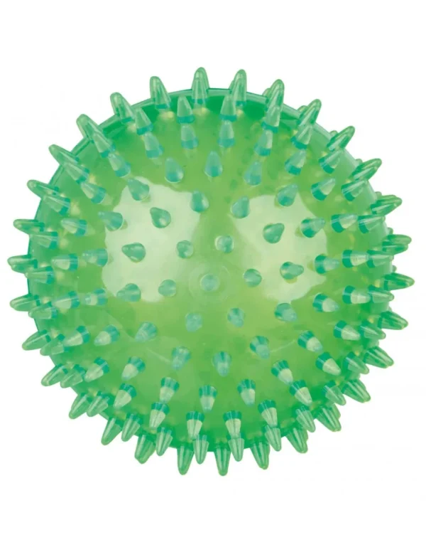 tx33652 dog gioco palla riccio in gomma termoplastica 12cm