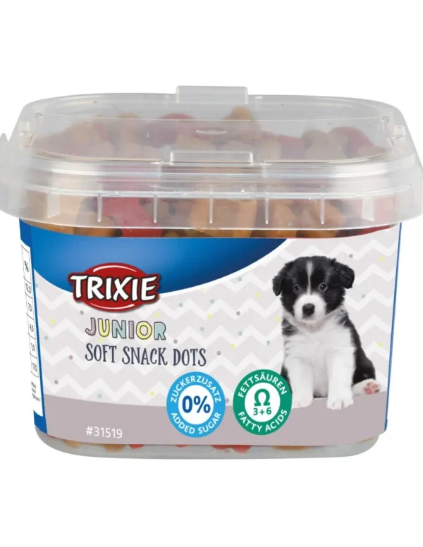 tx31519 dog junior soft snack dots 140gr