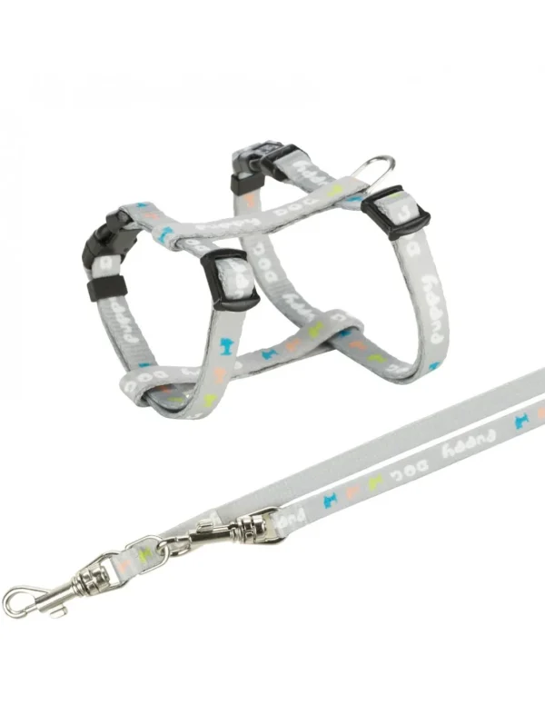 tx15340 dog set cuccioli tessuto tecnico grigio