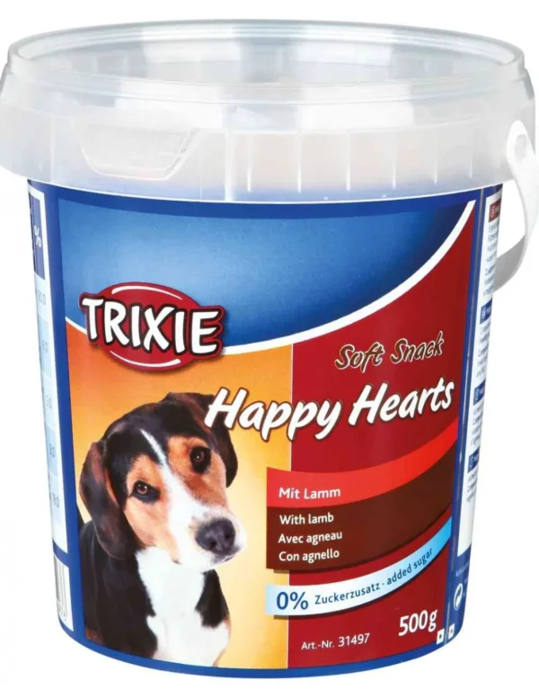 tx31497 dog snack happy hearts 500gr