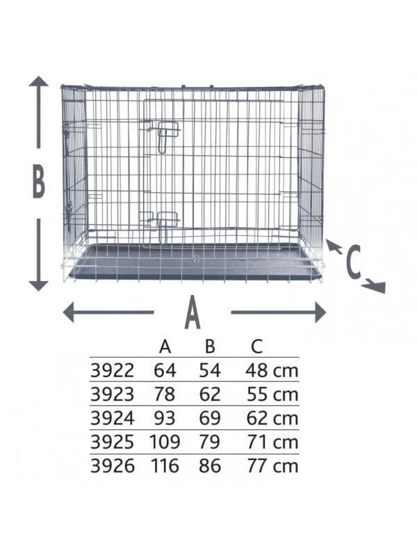 tx3925 dog trasportino in rete 109x79x71cm off