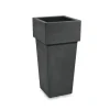 veca cache-pot gemini quadrato alto 85cm antracite