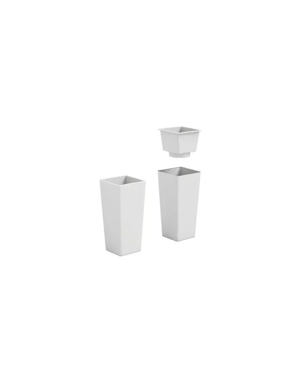 veca vaso cache-pot clou quadrato 65cm bianco ch001-h00q65-000