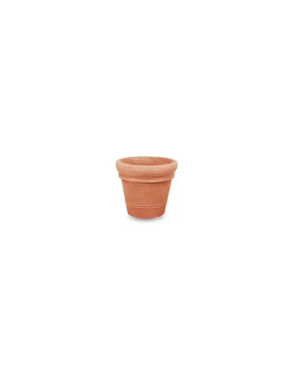 veca vaso doppio bordo liscio 40cm terra di siena va310-d00400
