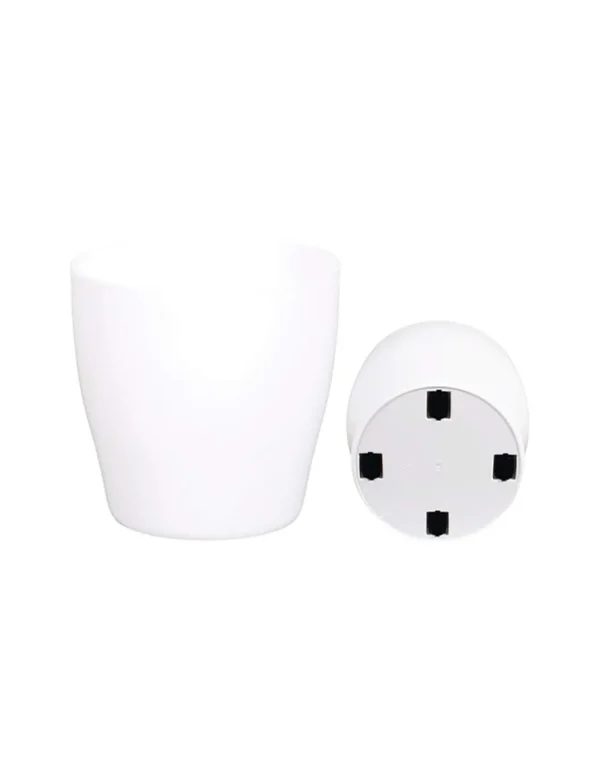 veca vaso living 35cm indoor bianco con rulli