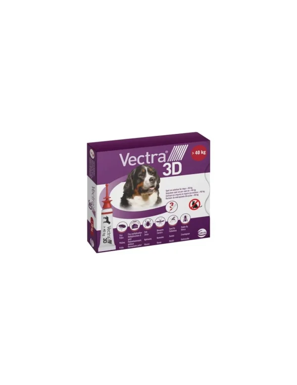 vectra 3d cane 40kg 3 pipette