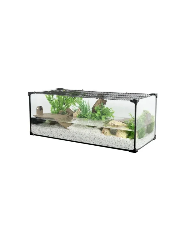zolux tartarughiera karapas aqua 60 nera 25 lt 60,5x30,5x25,5cm 309505