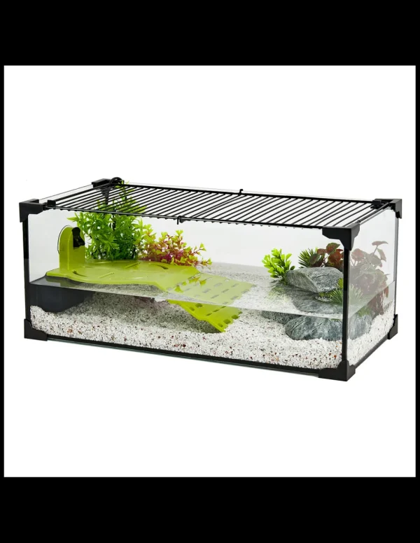 zolux tartarughiera karapas aqua 50 nera 14 lt 50x25x20cm 309523